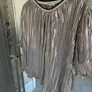 THML Metallic Champagne Blouse
